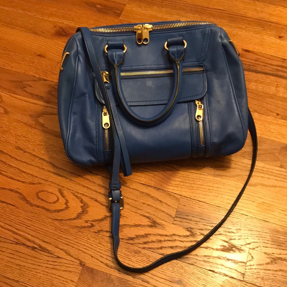 Royal Blue Cynthia Rowley leather satchel purse